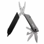 SOG Baton Q4 Multi-Tool mit 10 Werkzeugen + 12 Bits, schwarz/grau