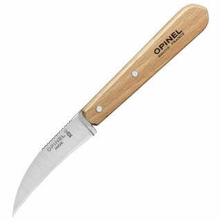 Opinel 114 Gemüsemesser mit 7 cm 12C27 Edelstahlklinge und Buchenholzgriff