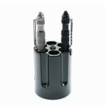 Caliber Revolver-Zylinder Pen Holder - Stiftehalter aus Aluminumguss, schwarz