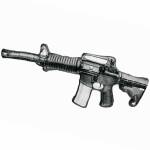 Caliber Gourmet Sturmgewehr-Kissen, 96 cm, flauschig...