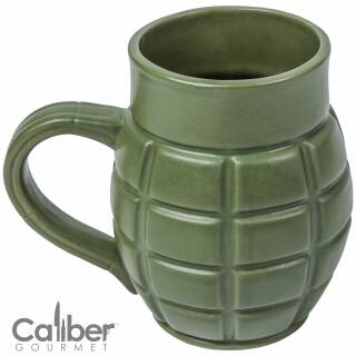 Caliber Gourmet Tasse, Becher, Bierkrug in Handgranaten-Optik, Keramik, 650 ml