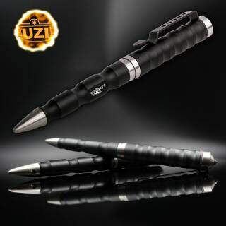 UZI Taktischer Glasbrecherstift mit Hartmetallspitze und Schlagspitze, schwarz