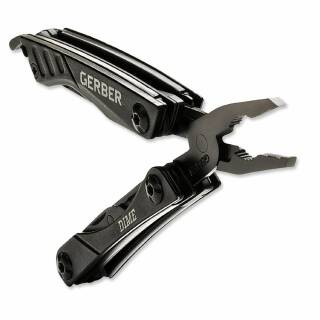 Gerber Multitool DIME aus rostfreiem 3Cr13 Stahl mit 12 Funktionen, schwarz