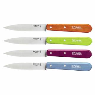 Opinel Essentiels No 112 Gemüsemesser-Set, Sweet Pop, 4-teilig mit 4 Farben