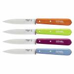 Opinel Essentiels No 112 Gemüsemesser-Set, Sweet Pop, 4-teilig mit 4 Farben