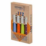 Opinel Essentiels No 112 Gemüsemesser-Set, Sweet Pop, 4-teilig mit 4 Farben