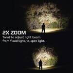 NEBO Taschenlampe mit 12000 Lumen, 2-fach-Zoom, COB-LED, 5 Modi