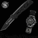 Smith & Wesson Extreme OPS Combo - Einhandmesser und Armbanduhr in Geschenkbox