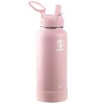 Takeya Actives Strohhalm-Trinkflasche aus Edelstahl, isoliert, 32oz/950ml, blush