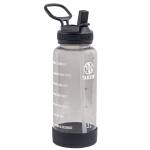 Takeya Tritan Motivational Straw Bottle Trinkhalmverschluss, 950ml, Stormy Black