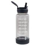 Takeya Tritan Motivational Straw Bottle Trinkhalmverschluss, 950ml, Stormy Black