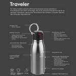 Takeya Actives Traveler Trinkflasche aus Edelstahl, Vakuumisoliert, 500ml, Aqua