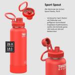 TAKEYA Sport Spout Copper isolierte Edelstahlflasche, 650ml, Grand Slam Black