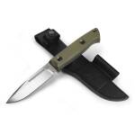 Benchmade 163-1 Bushcrafter Messer mit Full Tang S30V-Klinge und Lederscheide