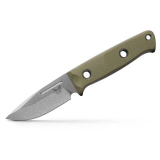 Benchmade 165-1 Mini Bushcrafter mit Full Tang S30V-Klinge und Lederscheide