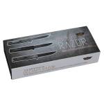 UZI OCCAM´S RAZOR OR02 Einhandmesser mit schwarzer Edelstahlklinge und G10 Griff