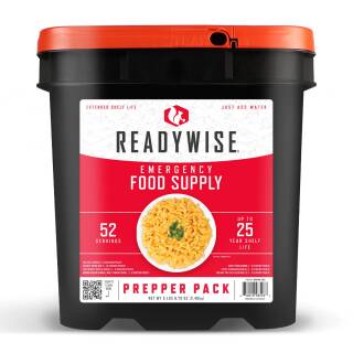 ReadyWise Company Emergency Prepper Pack Survival Food, 52 Portionen, 25 Jahre
