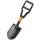 Humvee Folding Shovel, Klappspaten mit Nagelzieher und Säge im Schaufelblatt