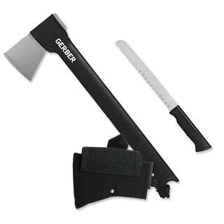 Gerber Gator AXE Combo II Camping- und Outdoor-Axt mit Säge und Nylonscheide