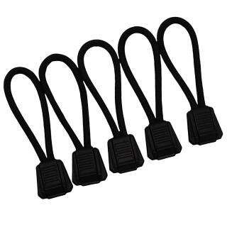 Live Fire Zipper Pulls, Reißverschluss Anhänger mit Firecord Notzunder, schwarz