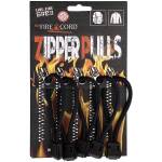 Live Fire Zipper Pulls, Reißverschluss Anhänger mit Firecord Notzunder, schwarz