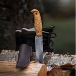 Helle Nordlys FG mit FullTang Klinge aus Alleima 12C27 Edelstahl und Birkengriff