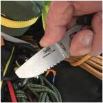 ESEE Imlay Rettungsmesser mit abgerundeter Klinge, Sägezahnung, orange Scheide
