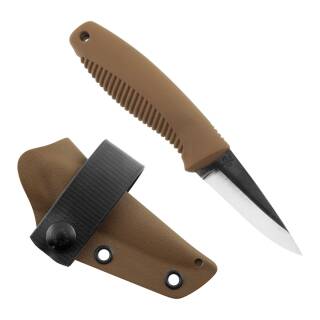 Peltonen Knives M23 Ranger Cub, 80CrV2-Klinge, Kydexscheide, TPE-Griff, coyote