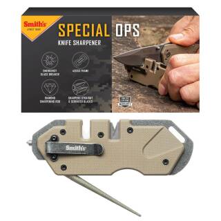 Smith´s Sharpener PP1-Tactical 2-stage Messerschärfer mit Diamantstab, tan