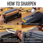 Smith´s Sharpener 3-Steine Schärfsystem für Messer mit Winkelhilfe und Schleiföl