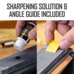 Smith´s Sharpener 3-Steine Schärfsystem für Messer mit Winkelhilfe und Schleiföl