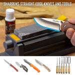Smith´s Sharpener 3-Steine Schärfsystem für Messer mit Winkelhilfe und Schleiföl