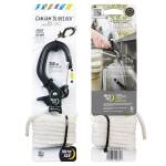 Nite Ize CamJam Sidelock, Aluminium-Karabiner mit 3 Meter Paracordseil in weiß