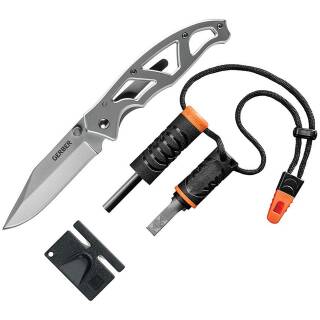 Gerber Paraframe Combo mit Messer, Feuerstarter, Signalpfeife und Messerschärfer