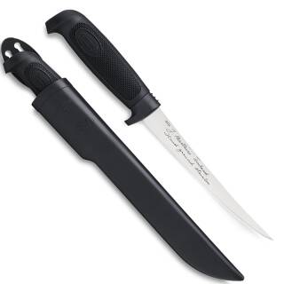 Marttiini Basic Filetiermesser mit 15 cm Edelstahlklinge, Gummigriff, Scheide