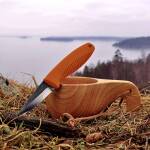 Peltonen Knives M23 Ranger Cub, 80CrV2-Klinge, Kydexscheide, TPE-Griff, orange