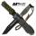 MTech First Recon Camo, mattschwarz beschichteter rostfreier Stahl mit Tanto Klinge und Nylon-Scheide