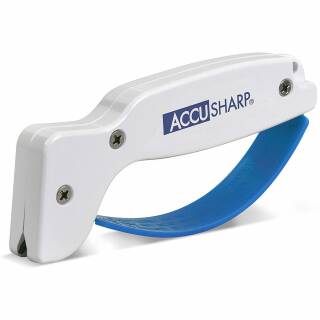 AccuSharp AS1 Messer- und Werkzeugschärfer mit Hartmetallblätter, Blau/Weiß