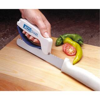 AccuSharp AS1 Messer- und Werkzeugschrfer mit Hartmetallbltter, Blau/Wei