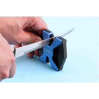 AccuSharp Messerschärfer Sharp and Easy mit rutschfesten Gummifüßen, blau