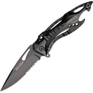 Tac Force 705BK Einhandmesser mit A/O, 8,5 cm Edelstahlklinge und Alugriff