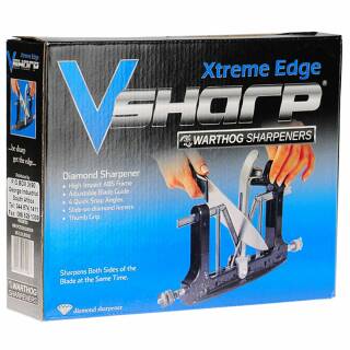 Warthog V-Sharp Xtreme Edge Messerschrfer mit 2 Diamantschleifstben, schwarz