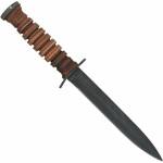 Ontario Mark III Trench Knife mit 1095 Carbonstahlklinge, Ledergriff & Scheide