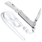 Ibberson Segler-Messer aus rostfreiem 420-Stahl mit Sägezahnung und Marlspieker