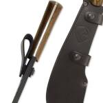 Condor Pack Golok Machete mit 1075 HC Stahlklinge, FullTang, Lederscheide