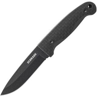 Schrade F56 Frontier Messer mit schwarzer Full Tang Klinge und schwarzem Griff
