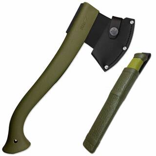 Morakniv Survival-Kit aus Camp Axt & Mora Outdoor 2000 Messer in olivegrün