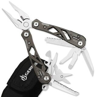 Gerber Suspension Multitool aus Edelstahl mit 12 Funktionen und Nylonetui