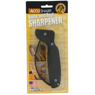 AccuSharp Messer und Werkzeugschärfer in olive mit Hartmetallblätter