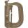 Maxpedition GrimLOC D-Ring Karabiner mit GhillieTEX, coyote braun, 4er Set